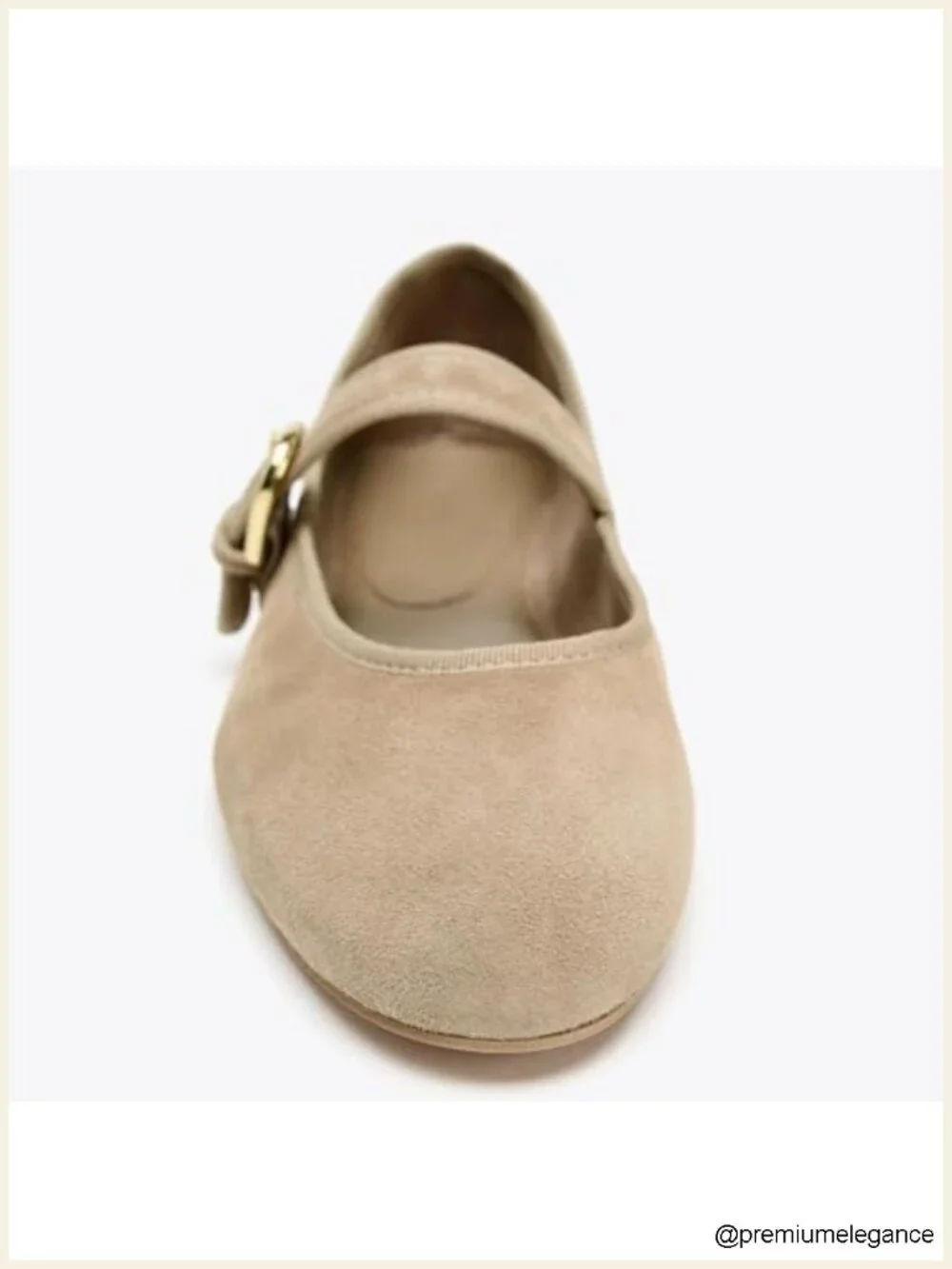 Faux Suede Leopard Print Square Toe Buckle Ballet Flats